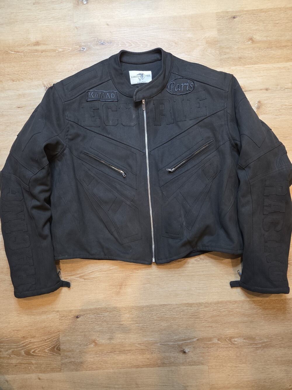 KAMAD Paris Ecurie II Wool Bomber Jacket Black XL/XXL Made in France